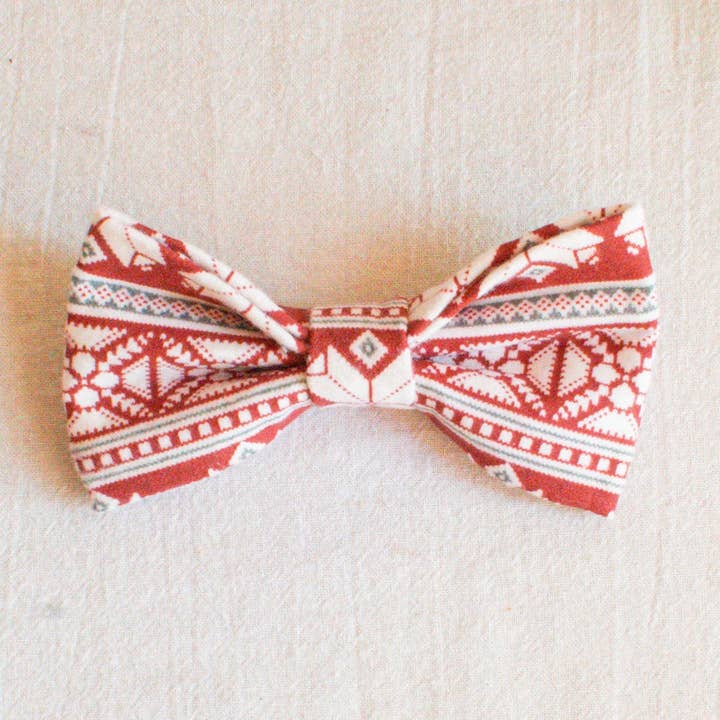 Christmas Sweater Flannel Dog Bowtie for wholesale by Luca and B