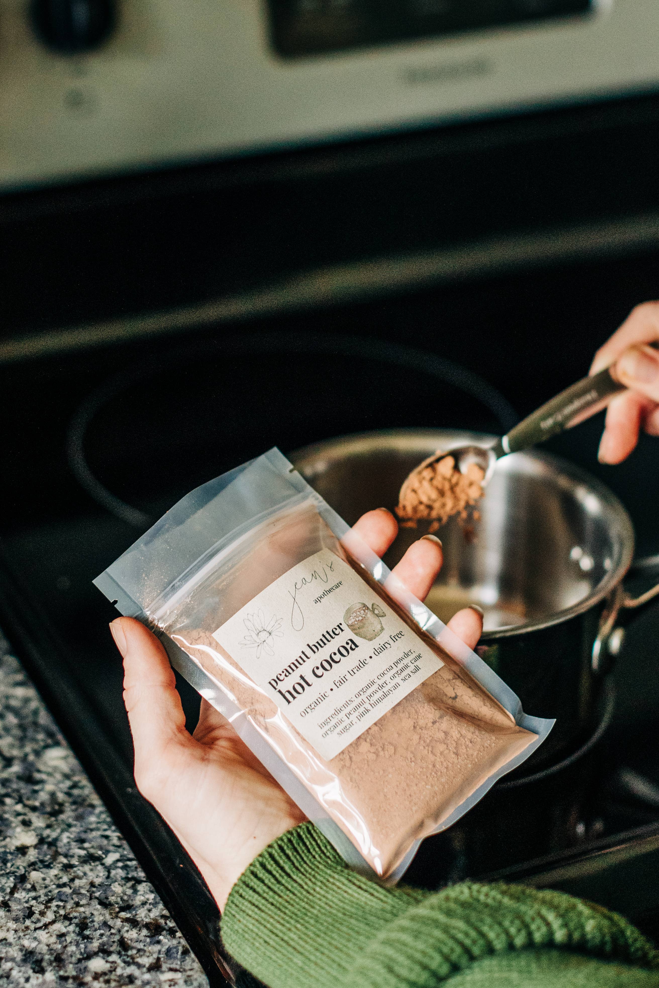 Jean's Apothecare - Wholesale Hot cocoa mix/kit - Peanut Butter Cocoa | Dairy-Free, Vegan, Fair Trade 2