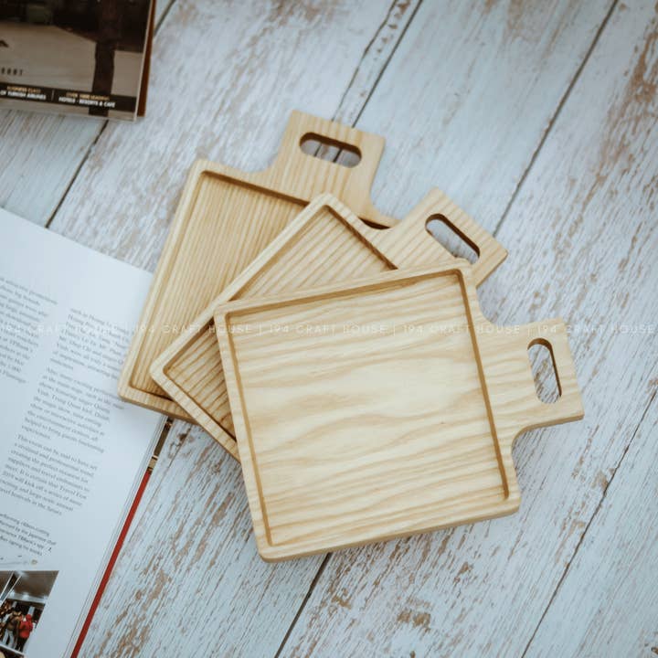 194 Craft House – Engroshandel Serveringsbakke – Firkantet træbakke til sofabord - Valentinsgaver6