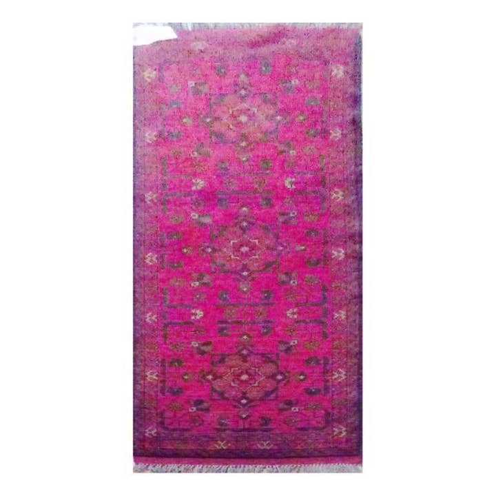 Tappeto afghano annodato a mano realizzato con lana naturale e cotone da Kabul 5'3 «X 1'7" Abc2570 per la vendita all'ingrosso da parte di Pandora rugs