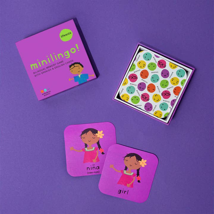 Worldwide Buddies - Wholesale Learning Cards - Kids & Baby - Minilingo Spanish/English Bilingual Flashcards for Kids4