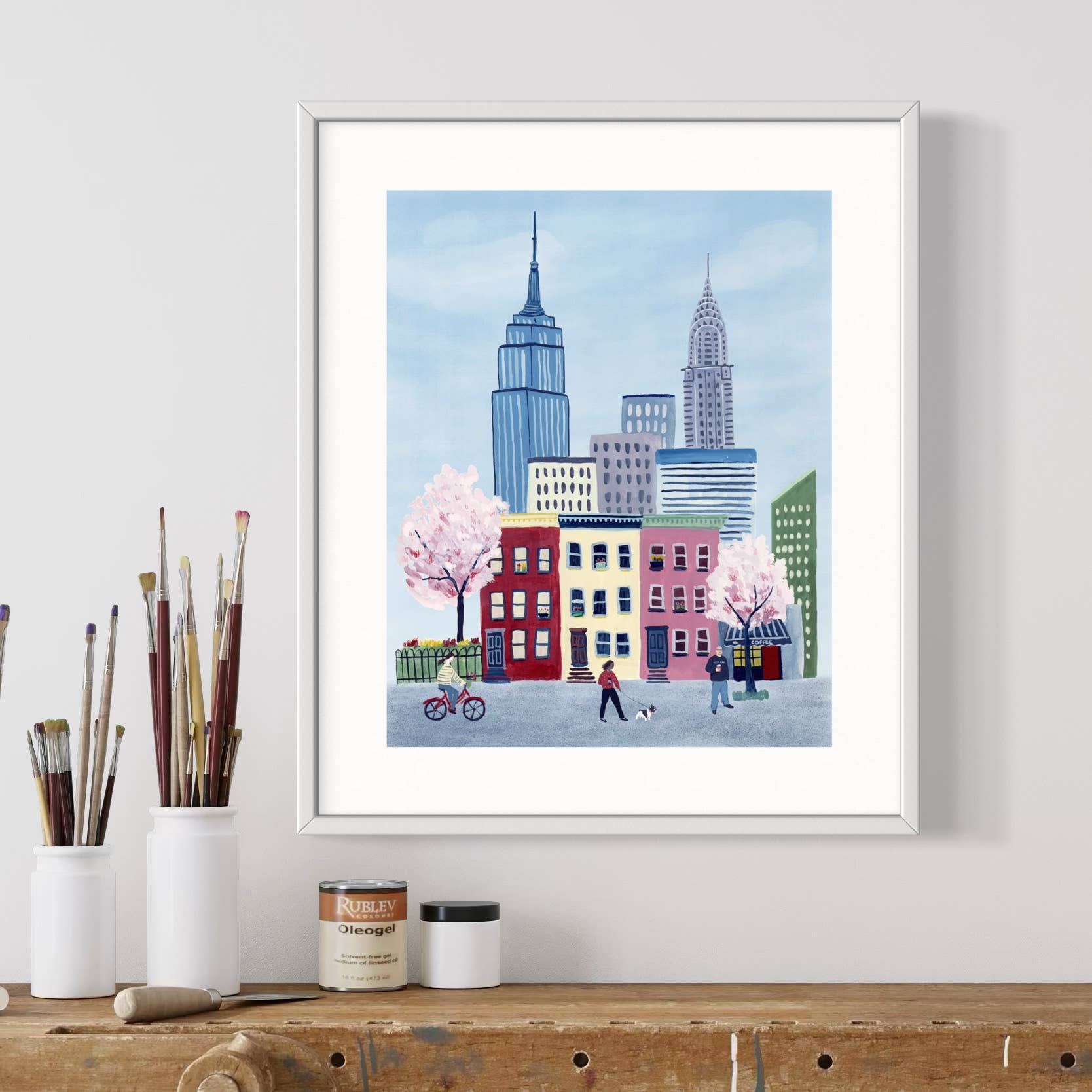 Pintalustika - Joyful Urban Illustrations - Wholesale Art Print - Spring in New York City Art Print4