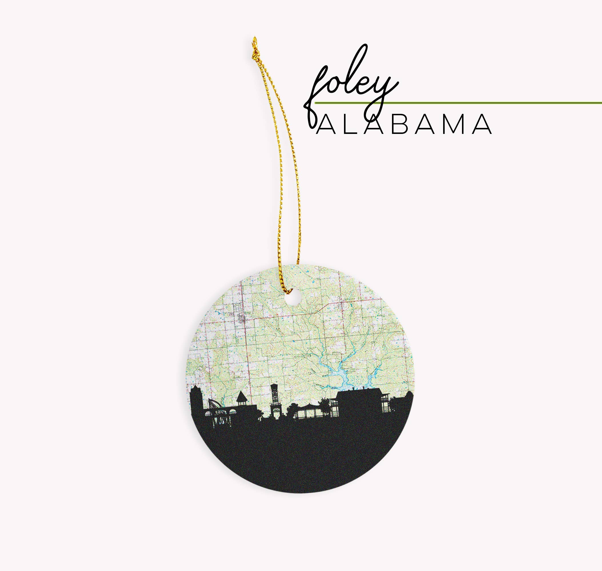 Paperfinch Design - Wholesale Ornament - Alabama city skyline ornament | choose your city4