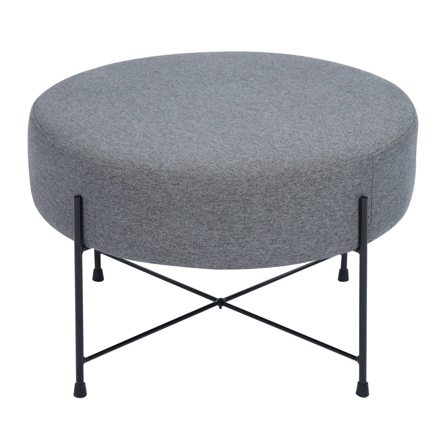 39F Inc. - Wholesale Cabinet - #Give Away# Round Ottoman Stool-Grey1