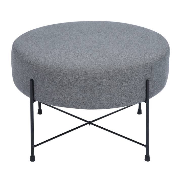 39F Inc. - Wholesale Cabinet - #Give Away# Round Ottoman Stool-Grey1