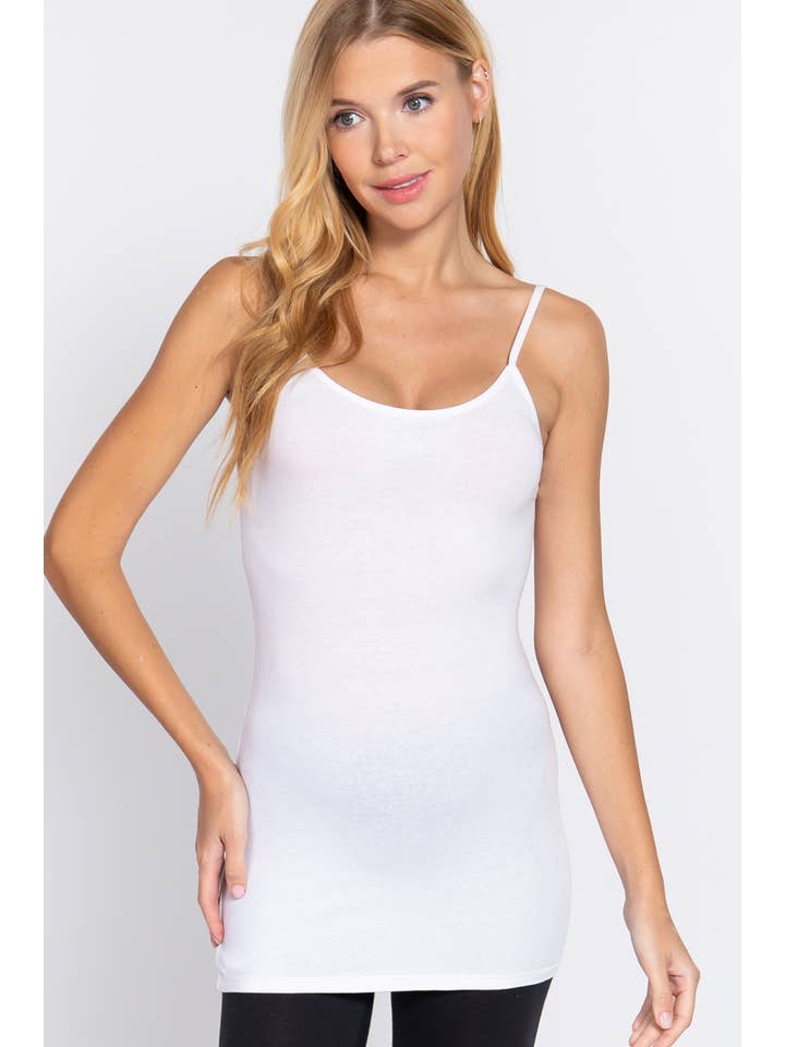 Active Basic | Active USA - Wholesale Camisole - Women's - Basic Tunic Cami w/adjustable Spaghetti Straps37