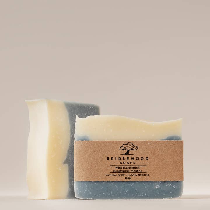 Mint Eucalyptus Soap Bar for wholesale by Bridlewood Soaps