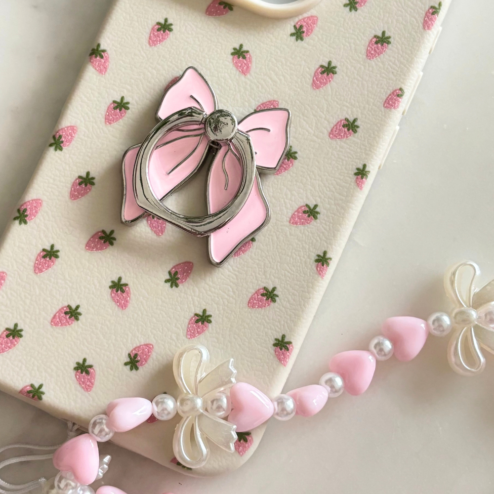 Coconut Lane – wholesale Phone grip – Adhesive Phone Ring - Pink Bow1