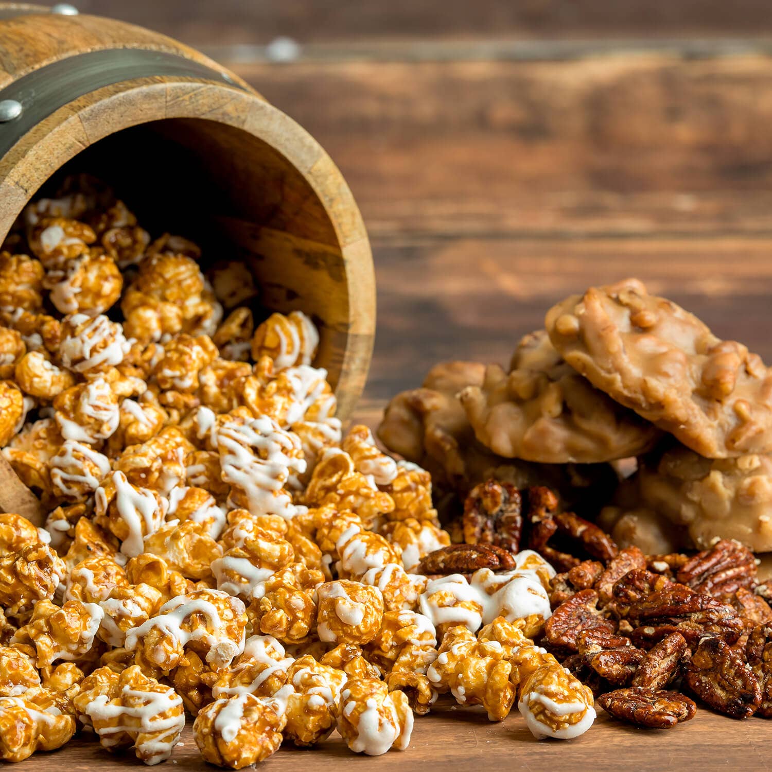 Popinsanity Popcorn & Confections - Venta al por mayor Palomitas de maíz - Palomitas Gourmet Pecan Praliné Gourmet, bolsa pequeña para aperitivos kosher veganos1