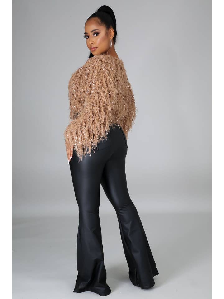 5besties inc - Wholesale Pants - Women's - Faux Leather Bell Bottom Pants.2