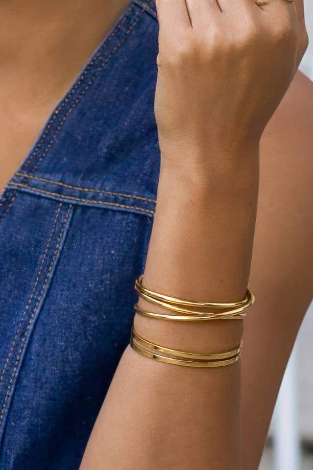 Peter and June - Wholesale Cuff Bracelet - Emily Cuff - 18K Gold Plated2