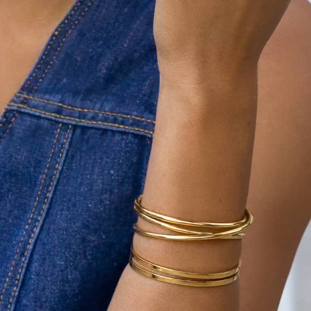 Peter and June - Wholesale Cuff Bracelet - Emily Cuff - 18K Gold Plated2