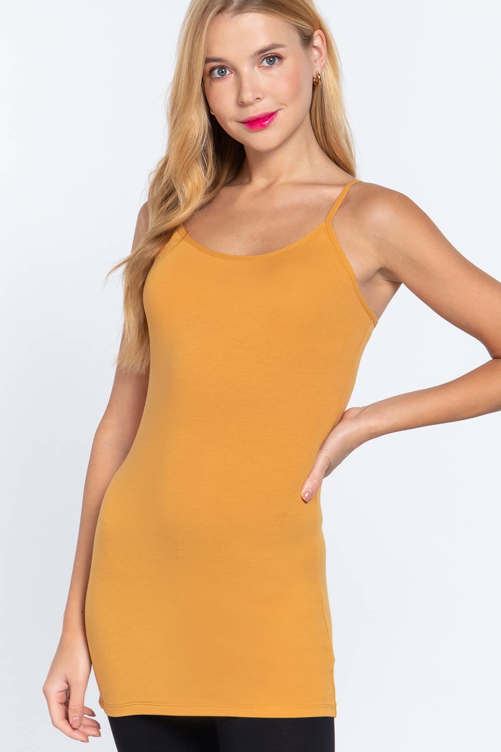 Active Basic | Active USA - Vente Caraco – femme - [GRANDE TAILLE] Camisole Basique avec Bretelles Spaghetti Réglables2