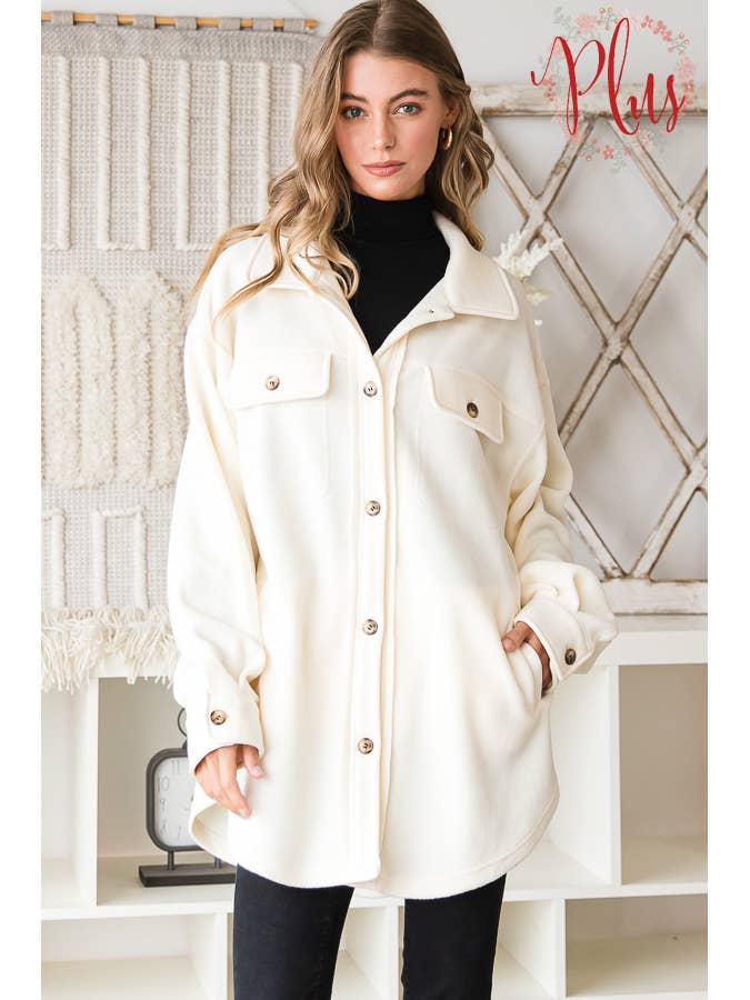 PLUS GRUNDLÄGGANDE KRAGE SHACKET MED KNAPPFICKA TUNIKA för wholesale av Pink Irene Wholesale