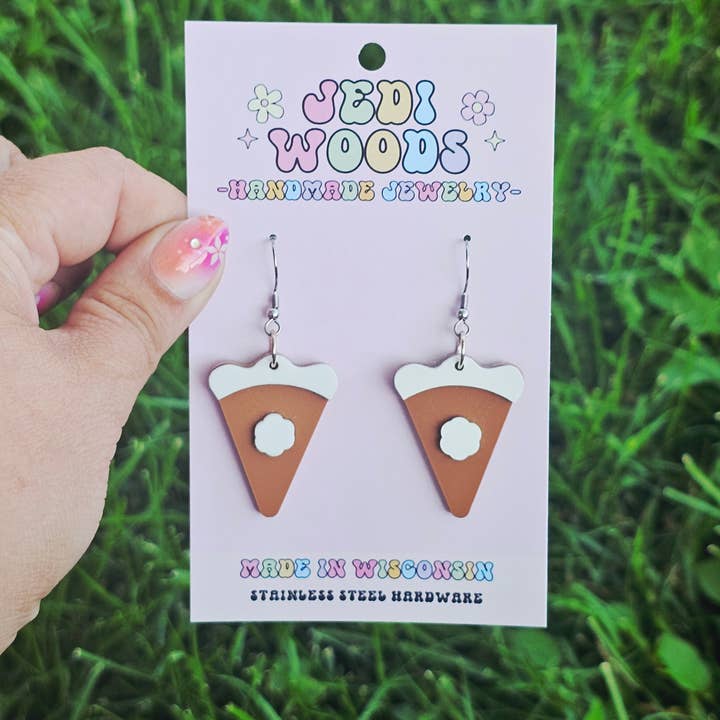 Layered Pumpkin Pie Earrings for wholesale by Jedi Woods LLC