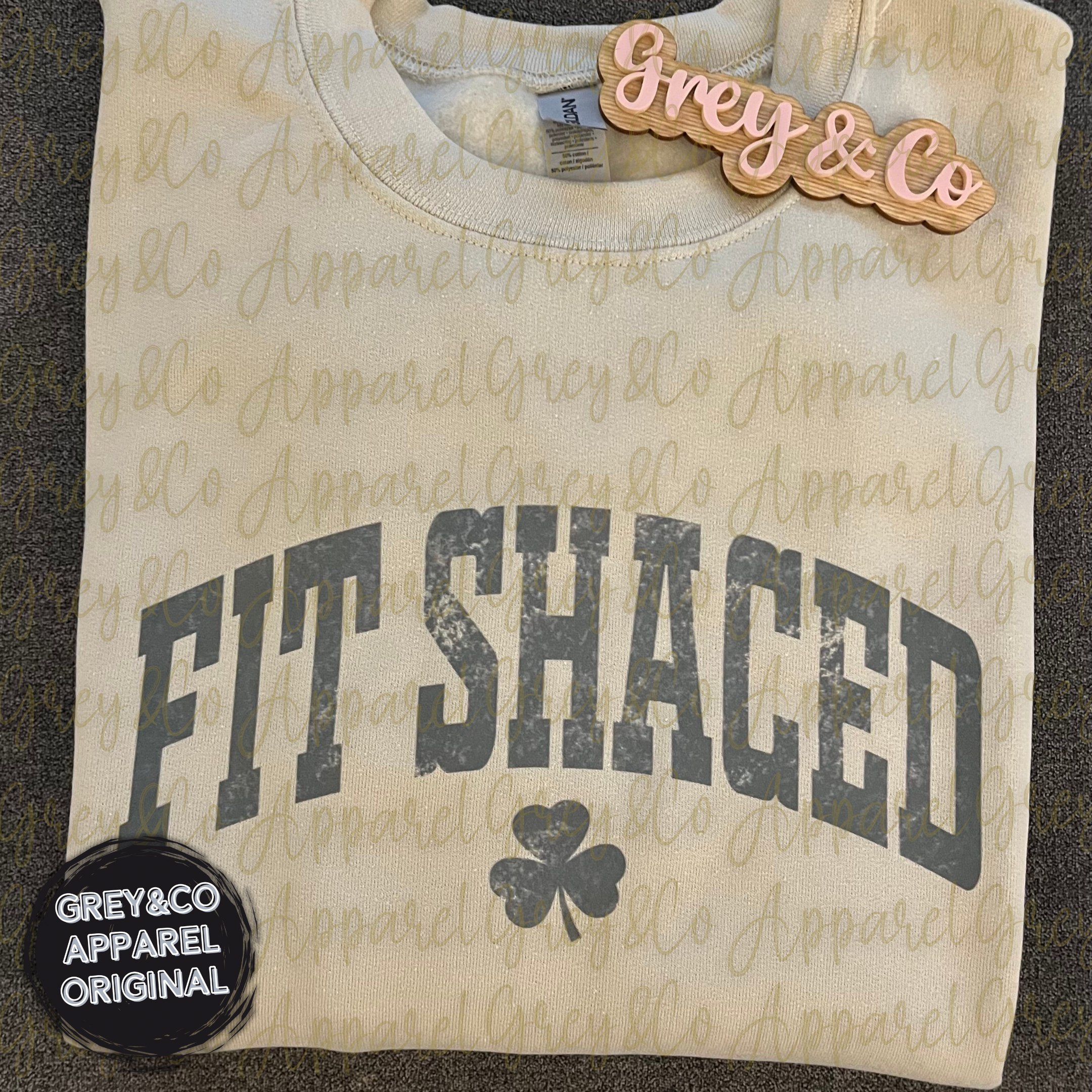 Grey&Co - Wholesale Graphic Sweatshirt - Women's - Fit Shaced Shamrock Sweatshirt1