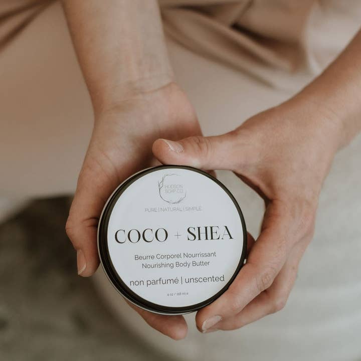 COCO + SHEA | beurre pour le corps pour la vente par Hudson Soap Co