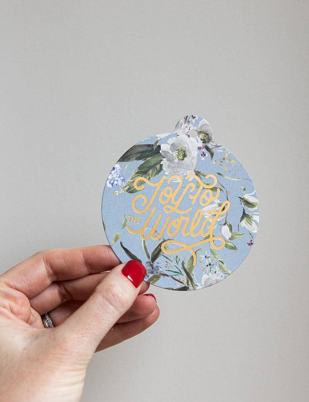 Bespoke Letterpress - Vente Étiquette cadeau - Étiquettes-cadeaux de Noël 12pk "Un jardin de Noël" (Boule)3