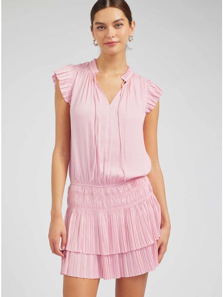 Current Air - Wholesale Dress - Women's - Mini Dress With Pleated Skirt