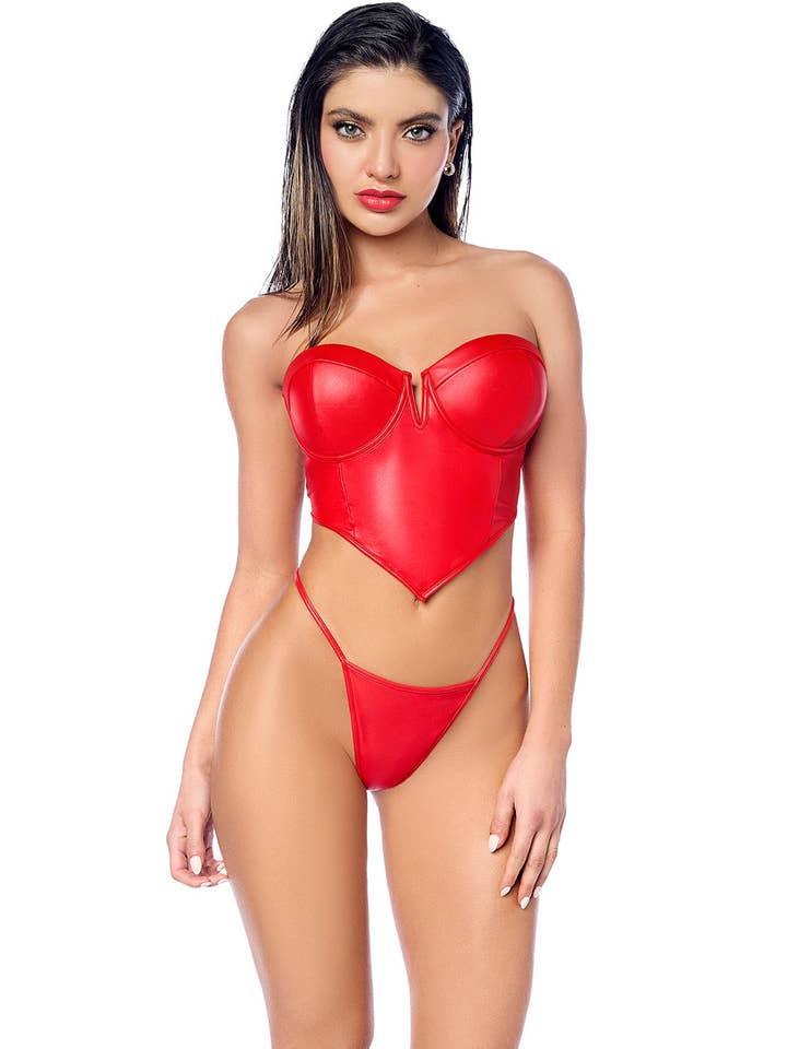 2809 Two Piece Set Red for wholesale by Mapale