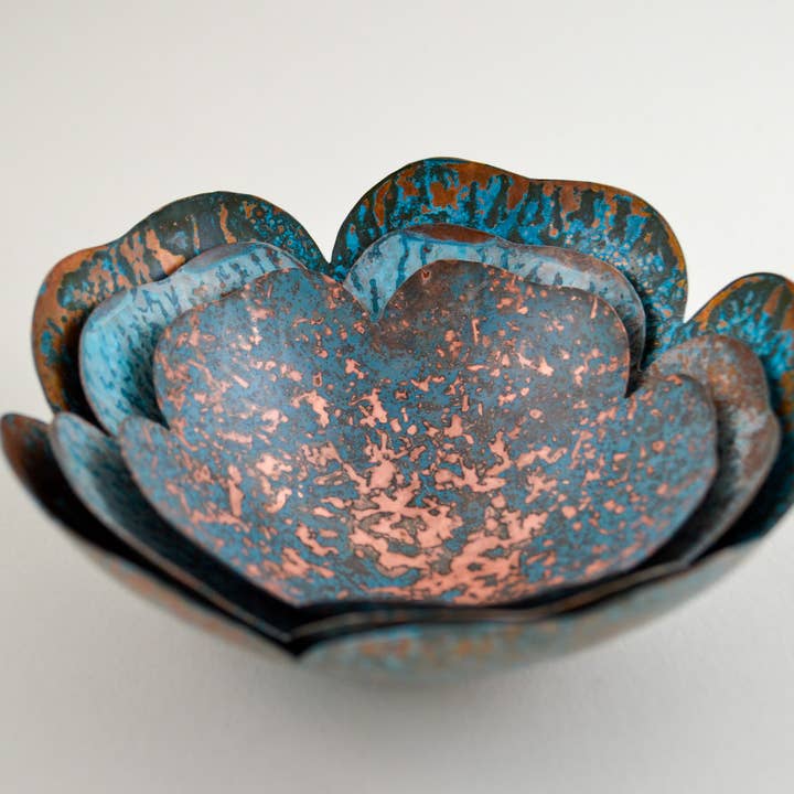 Copper Petal Bowl for wholesale by Stephanie Hopkins