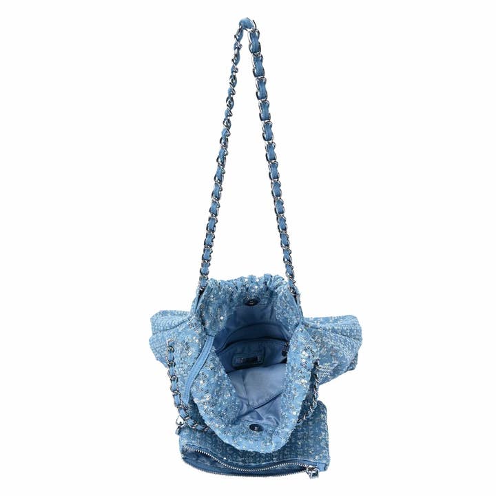 MiMi Wholesale - Wholesale Shoulder Bag - Women's - BGS6561 Rachelle Sequin Hobo Bag With Wristlet