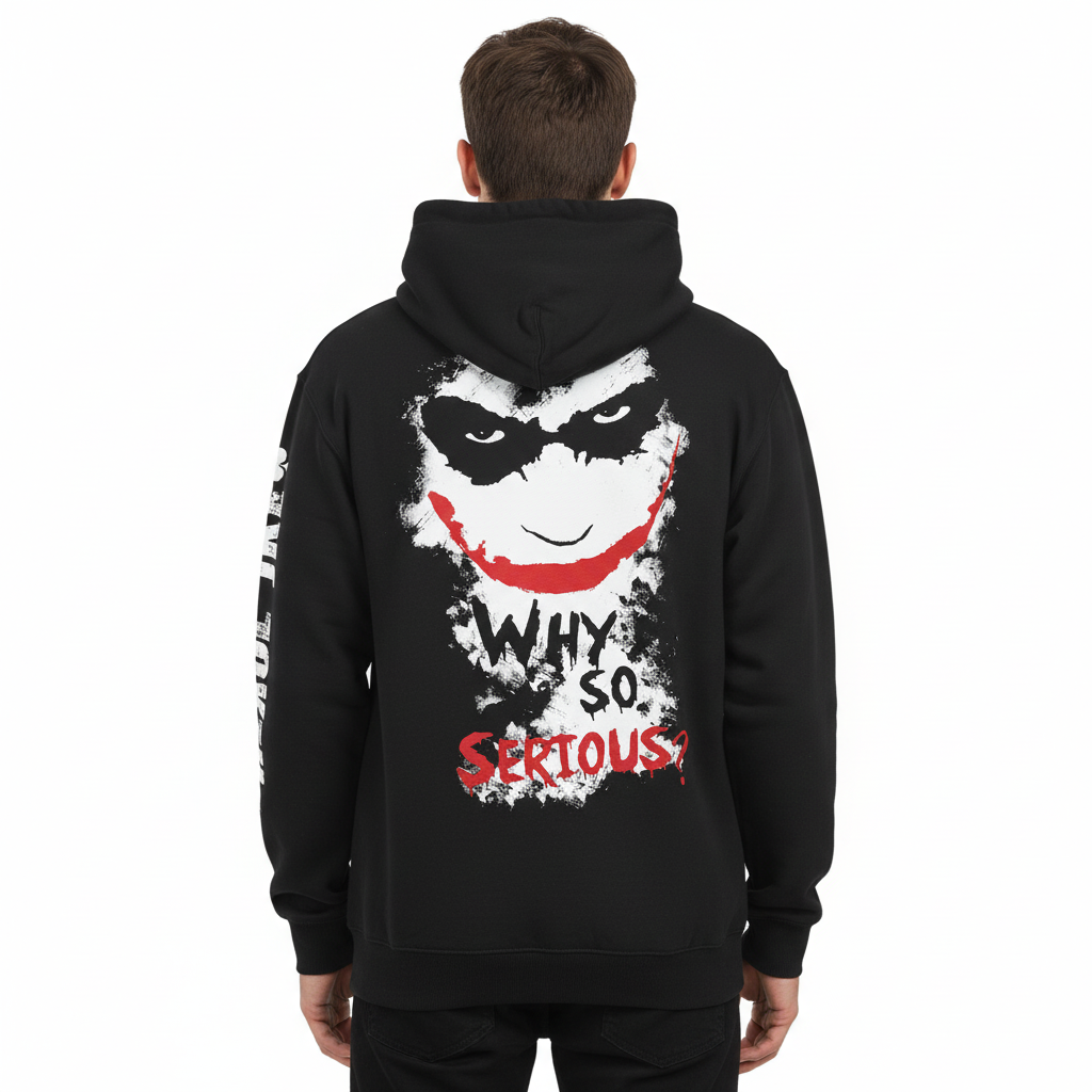Black Hoodie Joker Officiel DC Comics – Confort et Style en vente sur Faire1