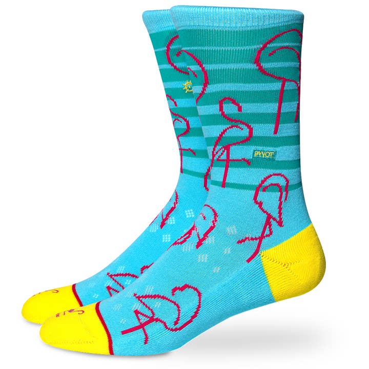 Neon Flamingo Sokker for engroshandel hos Pyvot