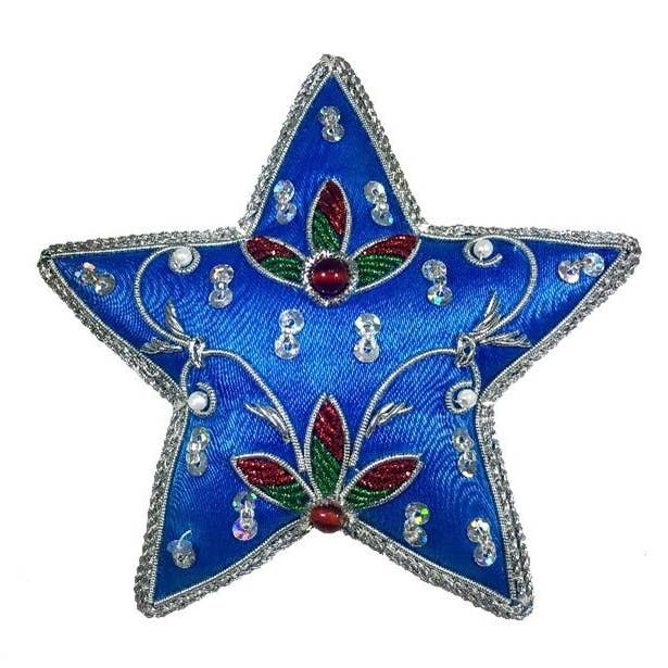 Handmade, Embroidered Zari Christmas & Valentine Ornaments for wholesale by Silk Road Traders