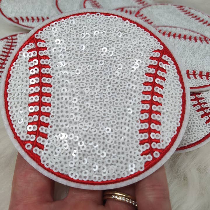 Scratch Decor - Wholesale Patch - Sequin Baseball Iron On Patch