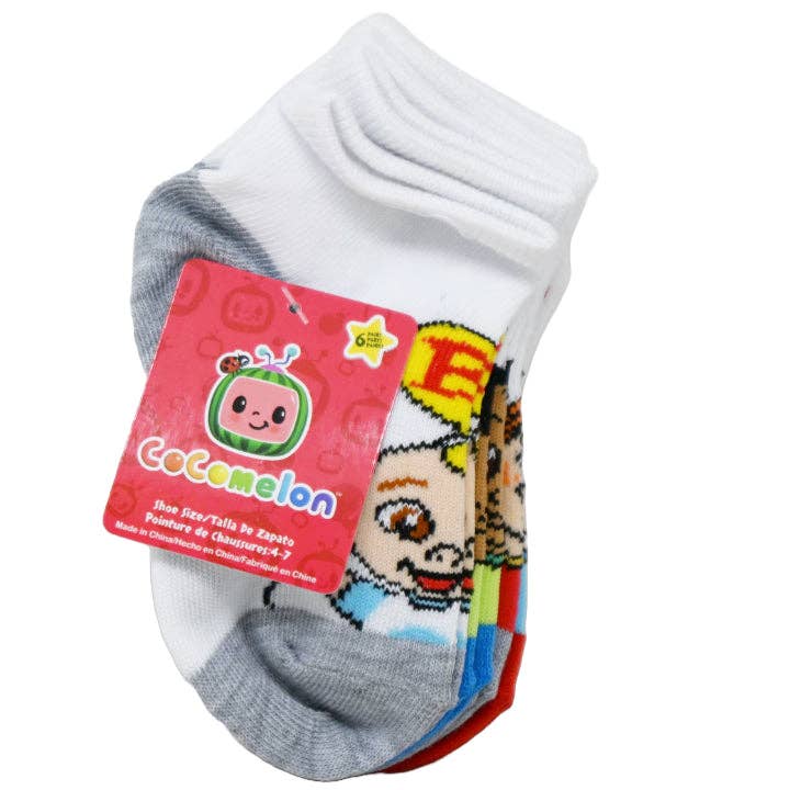 GreatBuy.com - Wholesale Socks - Kids - 6pk 2T-4T COCOMELON ABC QRT SOCKS C/P 36