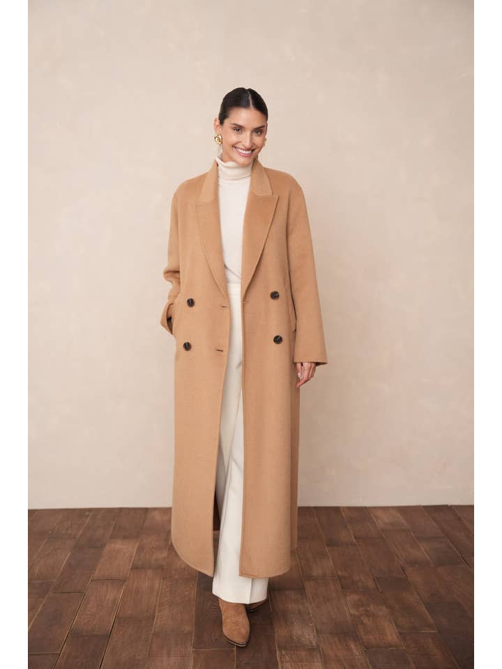 Attentif Paris - Wholesale Coat - Women's - Extra-long oversized hand-sewn wool blend coat27