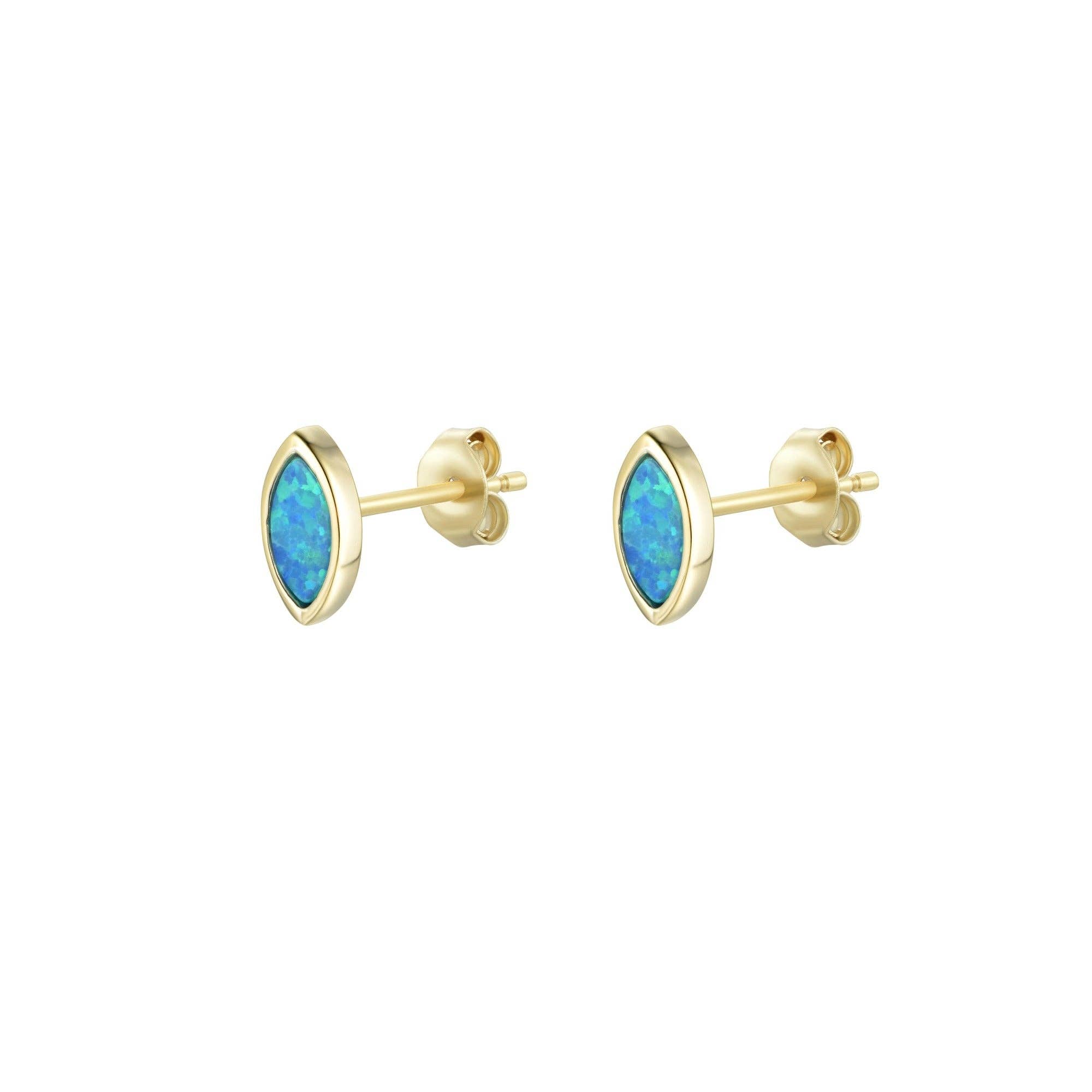 Kamaria Jewelry - Vente Clous d'oreille - Boucles d'oreilles à tige Marquise Opal7
