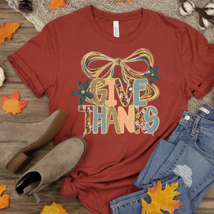 Give Thanks Graphic Tee for wholesale by Festivitees