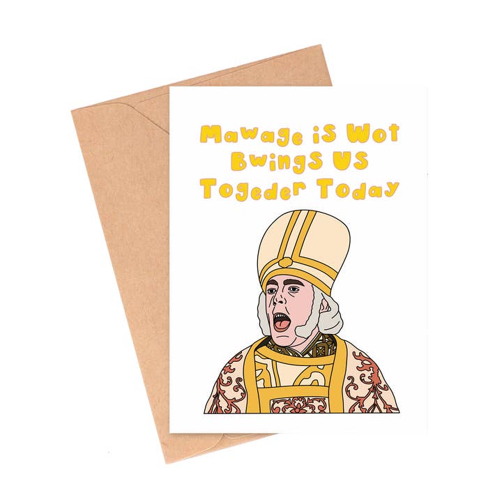 Carte de mariage Mawage Princess Bride pour la vente par Siyo Boutique