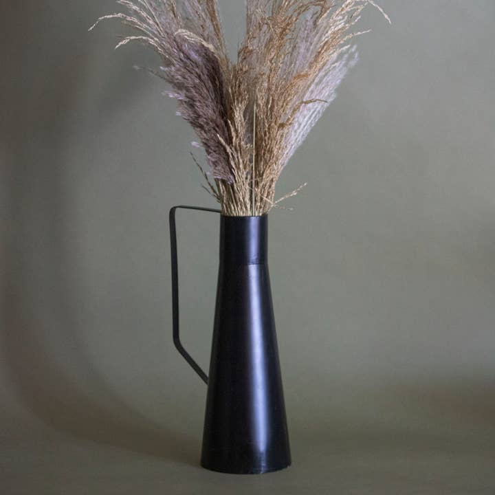 Foreside Home & Garden - Wholesale Vase - SALE - Zion Black Modern Farmhouse Metal Decorative Vase