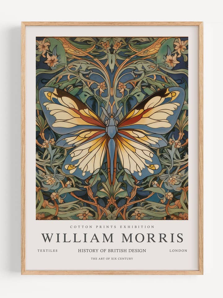 William Morris Papillon I53-90 pour la vente par Peardrop Prints