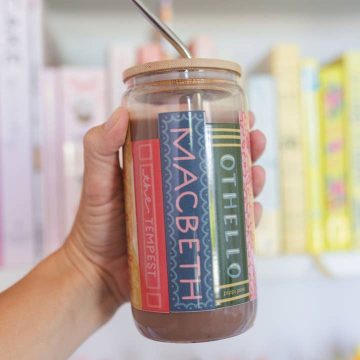 Shakespeare Books Glass Can for wholesale by Pippi Post