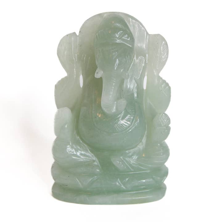 Green Aventurine Ganesha Carving for wholesale by Shakti SOULutions