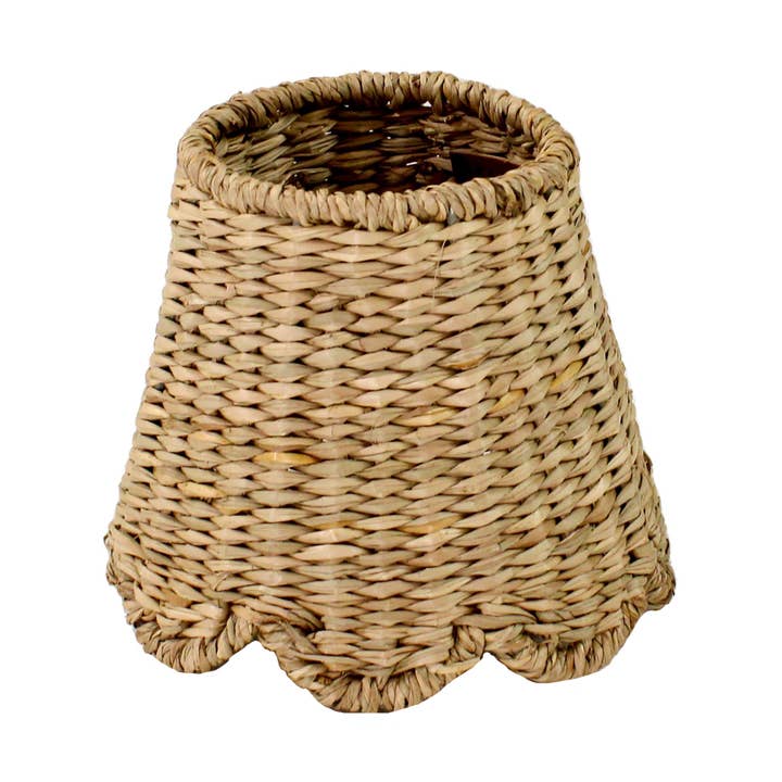 Seagrass Shade Cover (Scalloped in Natural) for wholesale by Maison Maison Design
