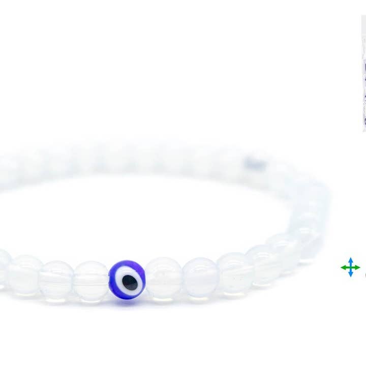 Money. Opaline Stone/Turkish Eye 6mm (12 pcs) for wholesale by Esoterica Arte