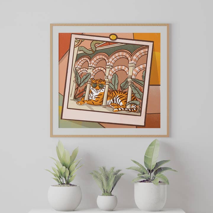Um Tigre Não Proclama a Sua Tigritude - Poster Quadrado por atacado de Tostoini