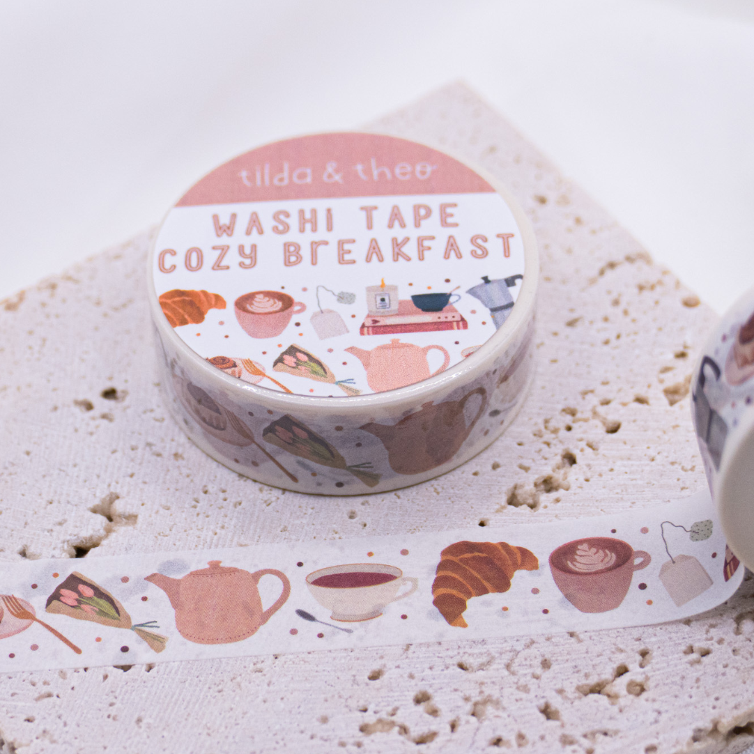 Tilda&Theo – Großhandel Washi-Tape – Washi Tape Frühstück Kaffee Klebeband Breakfast Brunch3