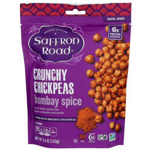 Saffron Road Bombay Spice Crunchy Chickpeas, 5.4 oz for wholesale by KeHE Distributors, LLC