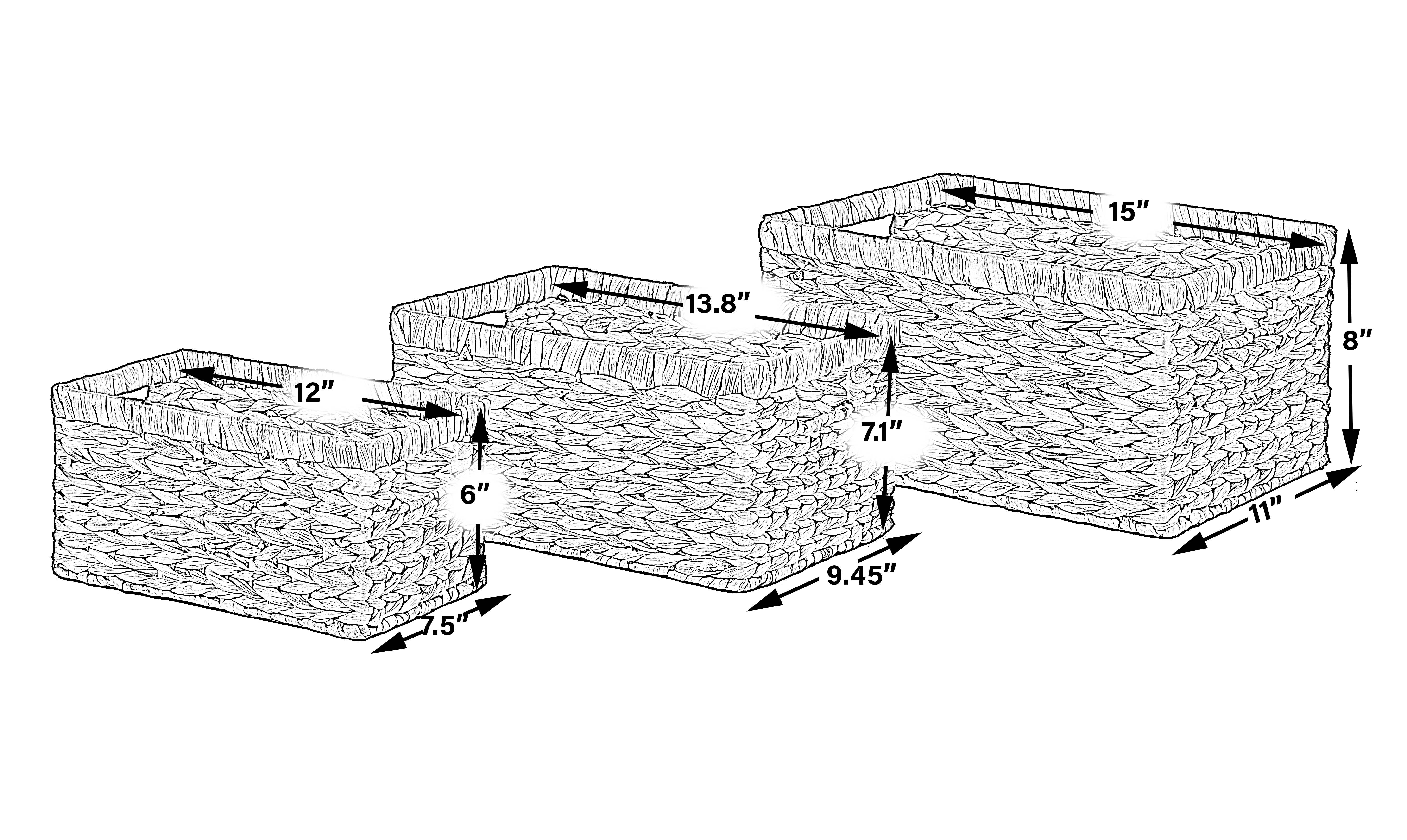 Quickway Imports – wholesale Korg – Naturligt vävt vatten hyacint flätade förvaring bin korg4
