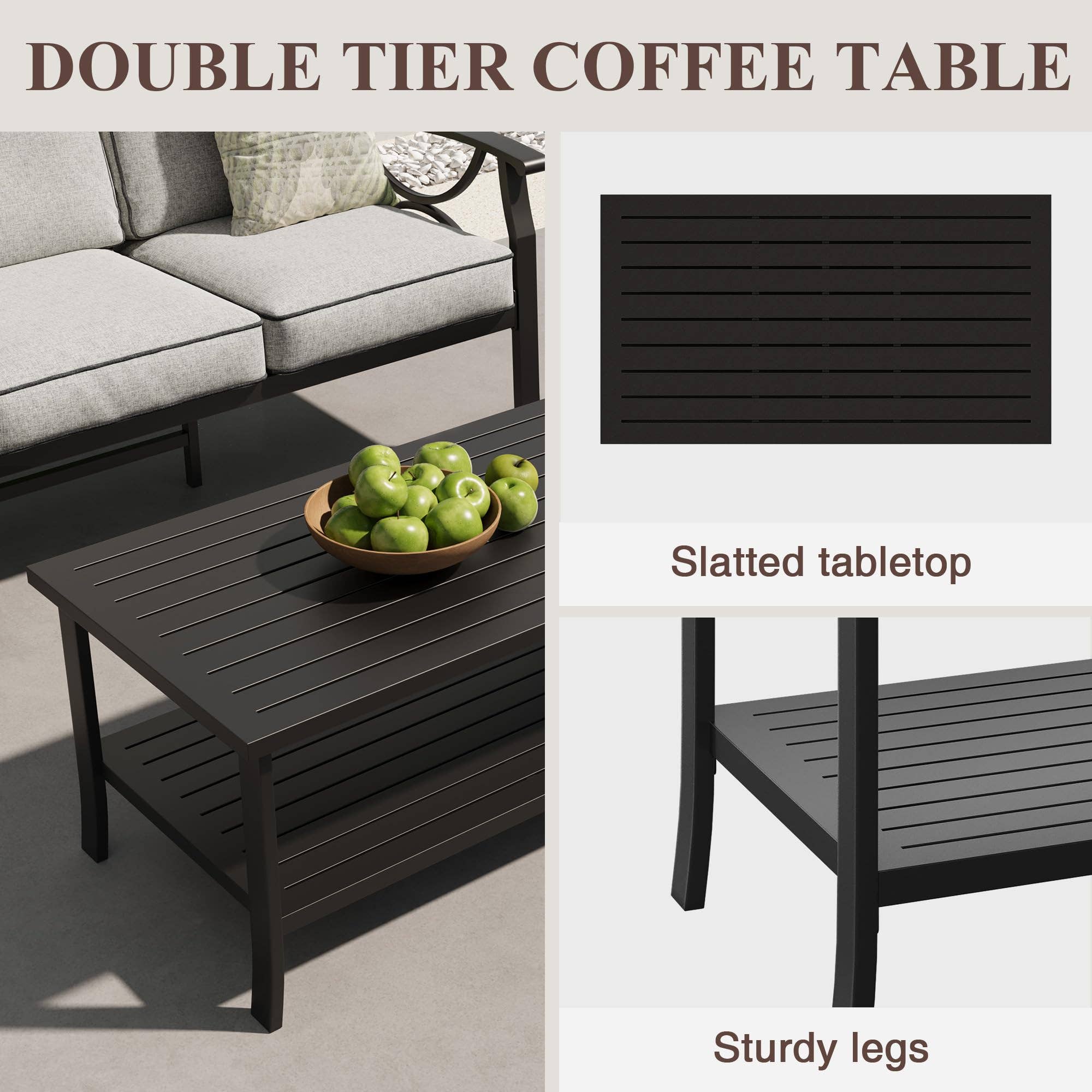 Heynemo - Wholesale Patio Set - Outdoor Patio Furniture Set, 2 Piece Patio Conversation Set6