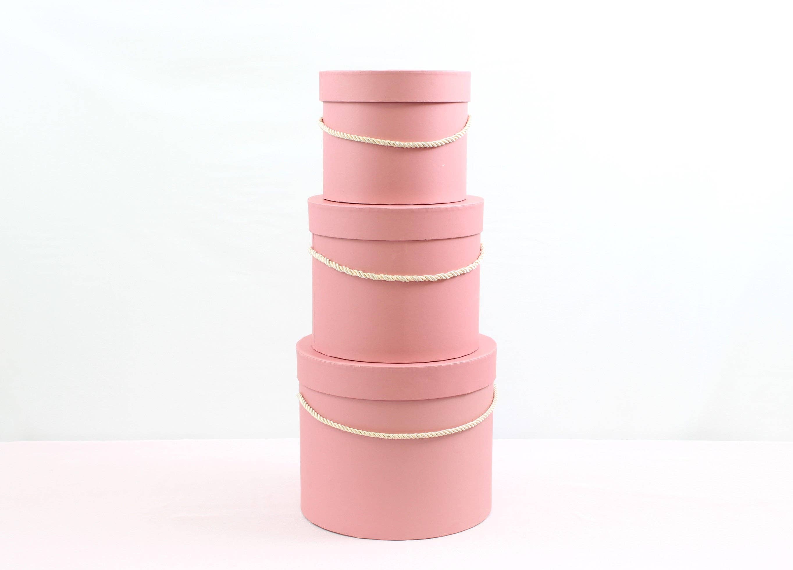 Elegant Design Supply - Wholesale Gift Box - Basic Round Flower Hat Box with Lid - Various Colors and Sizes - For Luxury Flower / Gift / Chocolate Strawberries Arrangements12