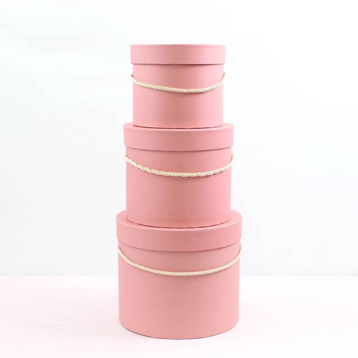 Elegant Design Supply - Wholesale Gift Box - Basic Round Flower Hat Box with Lid - Various Colors and Sizes - For Luxury Flower / Gift / Chocolate Strawberries Arrangements10