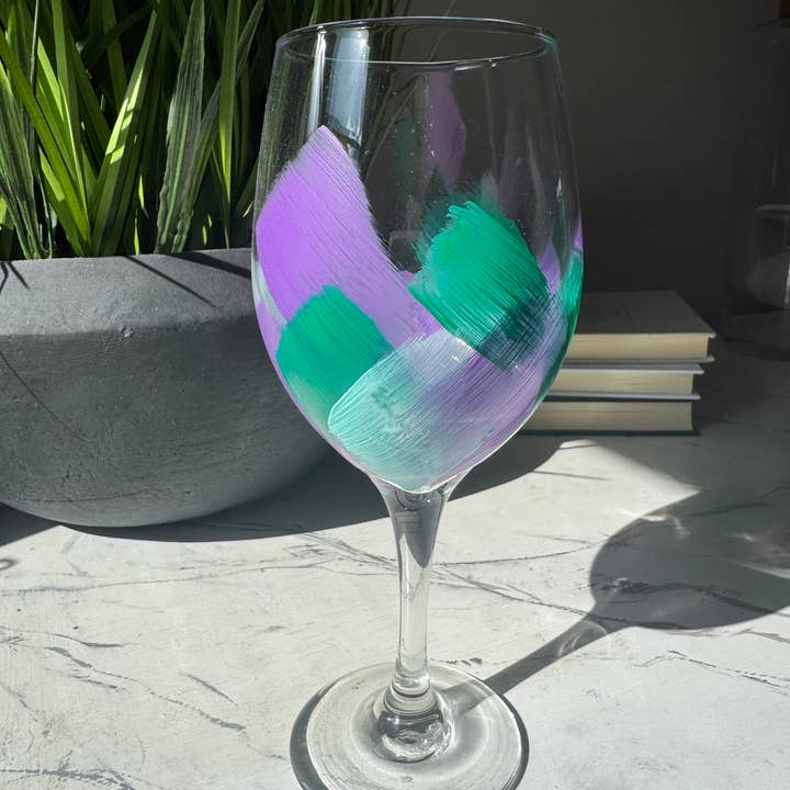 Heather Eck Artist LLC - Wholesale Wine Glass - Mermaid | Princess | Hand-Painted | Wine Glasses | Ocean