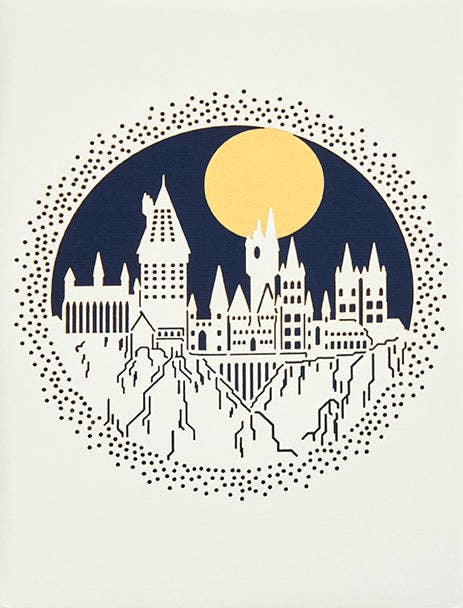 Insight Editions - #1 Pop Culture Publisher - Wholesale Everyday Greeting Card - Harry Potter: Hogwarts Laser Die-Cut Card0